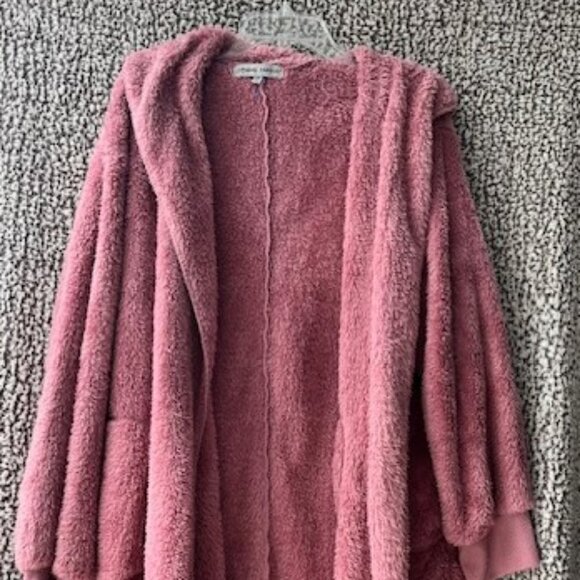 ALMOST FAMOUS Mauve Faux Fur Open Front Jacket - Picture 1 of 10